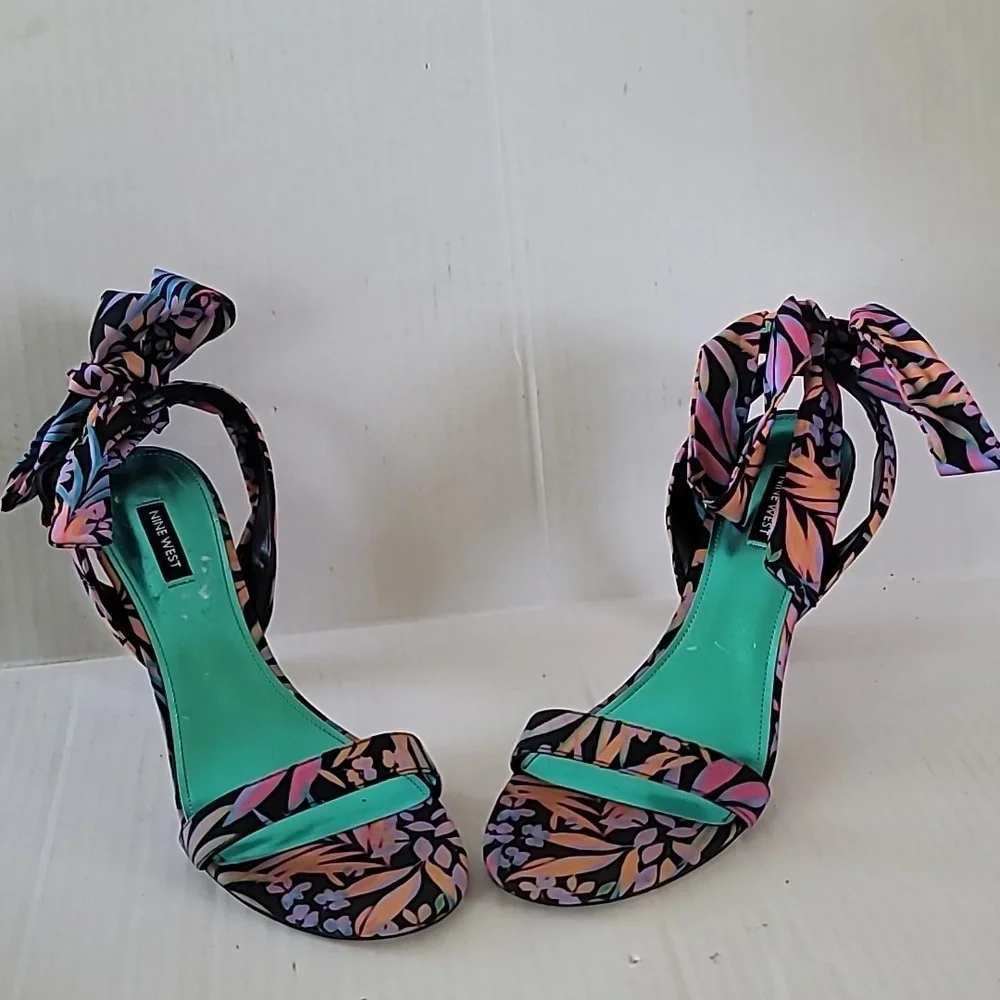 Nine West Kelsie Ankle Wrap Heeled Sandals SZ 12 - Picture 13 of 13